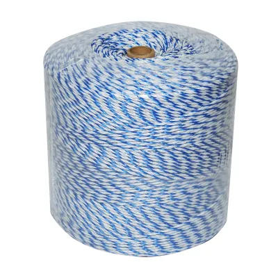 Rola fir alb-albastru fi 3mm 3x0.2mm SS, 1000m gard electric, rezistenta 7.8 Ohm Bourget - imagine 3