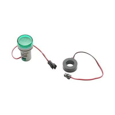 Indicator digital ampermetru si voltmetru LED verde 0-100A/50-500V AC Ø 22mm Breckner Germany