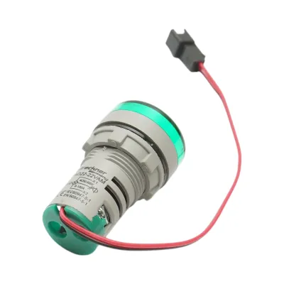 Indicator digital ampermetru si voltmetru LED verde 0-100A/50-500V AC Ø 22mm Breckner Germany - imagine 3