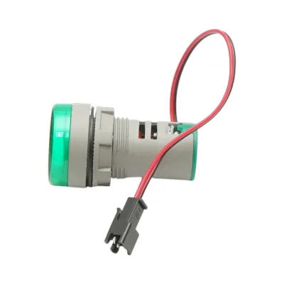 Indicator digital ampermetru si voltmetru LED verde 0-100A/50-500V AC Ø 22mm Breckner Germany - imagine 4