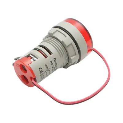 Indicator digital ampermetru si voltmetru LED rosu 0-100A/50-500V AC Ø 22mm Breckner Germany - imagine 4