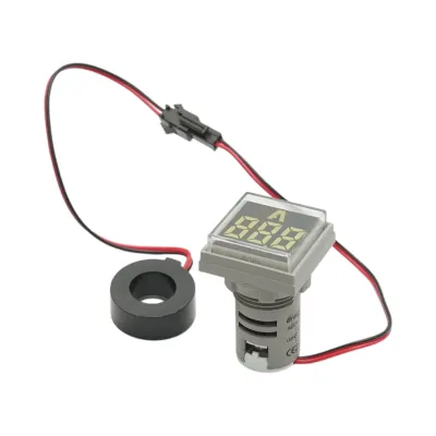 Indicator digital ampermetru LED alb 0-100A, 220V/380V Ø 22mm Breckner Germany