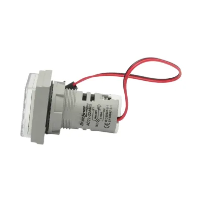 Indicator digital ampermetru LED alb 0-100A, 220V/380V Ø 22mm Breckner Germany - imagine 3