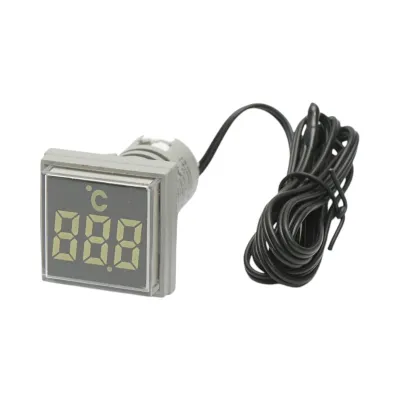 Indicator digital temperatura cu sonda LED alb 220V/380V AC Ø 22mm Breckner Germany