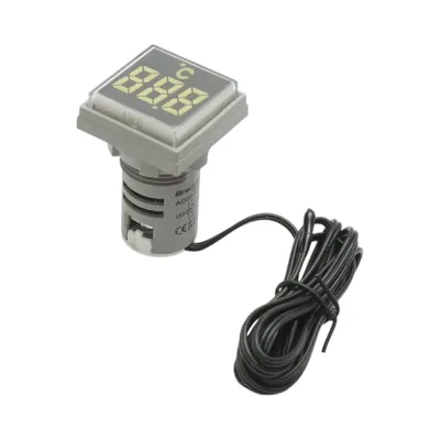Indicator digital temperatura cu sonda LED alb 220V/380V AC Ø 22mm Breckner Germany - imagine 2