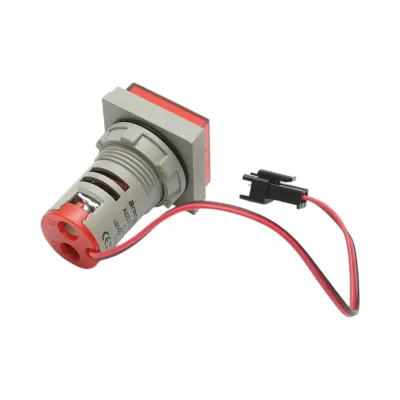 Indicator digital ampermetru si voltmetru LED rosu 0-100A/50-500V AC Ø 22mm Breckner Germany - imagine 4