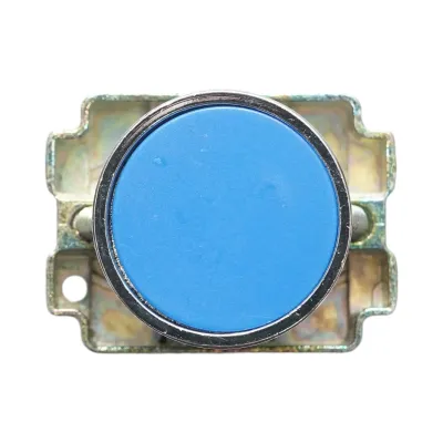 Buton comanda metalic albastru cu revenire 1NO, 400V/10A, LAY5 Breckner Germany - imagine 2