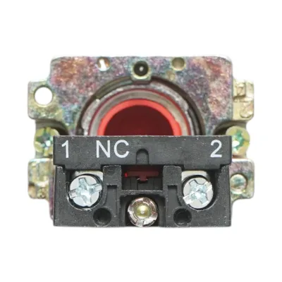 Buton comanda metalic rosu cu revenire 1NC, 400V/10A, LAY5 Breckner Germany - imagine 3