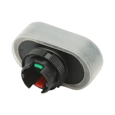 Cap buton comanda dublu rosu-verde cu capac de protectie Ø 22mm LAY5 Breckner Germany - imagine 3