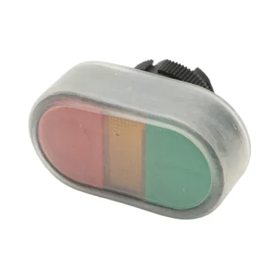 Cap buton comanda dublu rosu-verde cu capac de protectie Ø 22mm LAY5 Breckner Germany - imagine 2