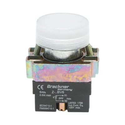 Buton indicator LED alb 24V LAY5 Breckner Germany