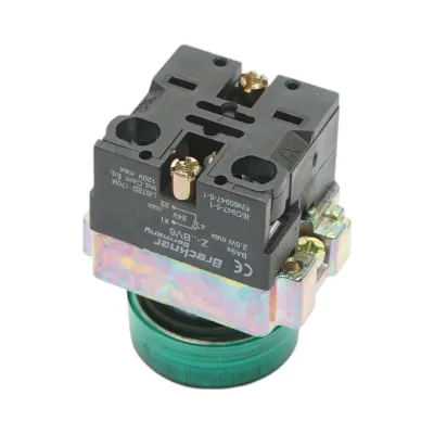 Buton indicator LED verde 24V LAY5 Breckner Germany - imagine 4