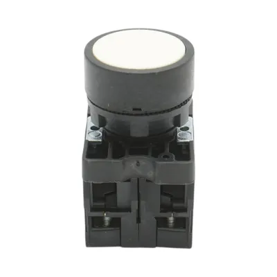 Buton comanda cu revenire alb 1NO+1NC, 400V/10A, LAY5 Breckner Germany - imagine 2
