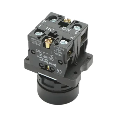 Buton comanda cu revenire alb 1NO+1NC, 400V/10A, LAY5 Breckner Germany - imagine 4