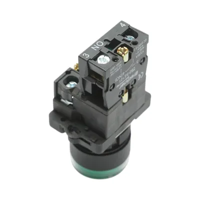Buton indicator LED verde cu rezistenta integrata 1NO, 220V, LAY5 Breckner Germany - imagine 4