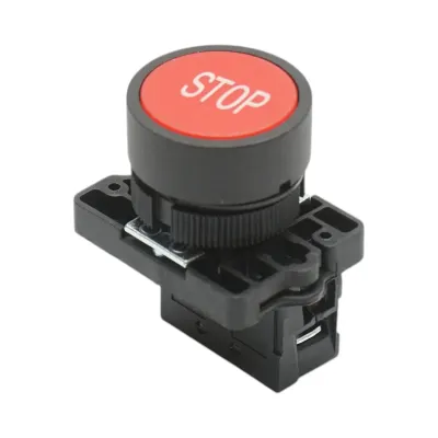 Buton comanda STOP rosu cu revenire 1NC, 400V/10A, LAY5 Breckner Germany - imagine 3