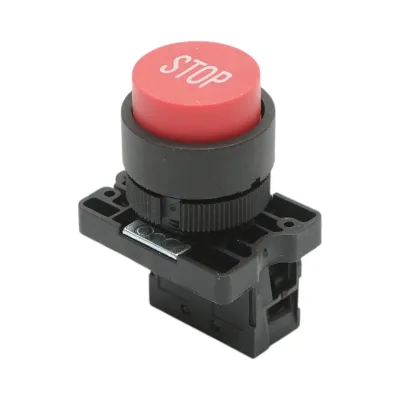 Buton comanda STOP convex rosu cu revenire 1NC, 400V/10A, LAY5 Breckner Germany - imagine 3