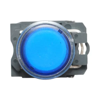 Buton comanda cu revenire si semnalizare LED albastru 1NO+1NC, 220V/10A, TB5 Breckner Germany - imagine 3