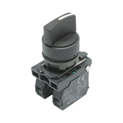 Selector 3 pozitii cu revenire negru 1NO+1NC, 24V/10A, TB5 Breckner Germany - imagine 2