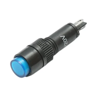 Indicator semnalizare industrial LED albastru 220V Ø 8mm Breckner Germany - imagine 2
