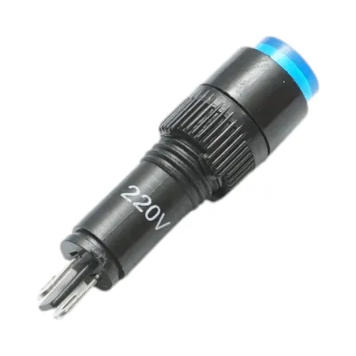 Indicator semnalizare industrial LED albastru 220V Ø 8mm Breckner Germany - imagine 3