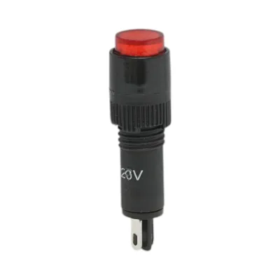 Indicator semnalizare industrial LED rosu 220V Ø 8mm Breckner Germany