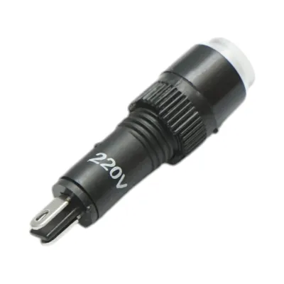 Indicator semnalizare industrial LED alb 220V Ø 8mm Breckner Germany - imagine 3