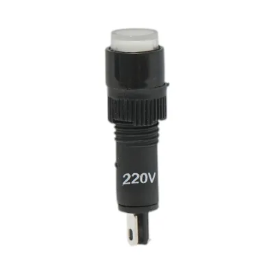 Indicator semnalizare industrial LED alb 220V Ø 8mm Breckner Germany