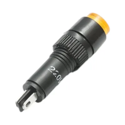 Indicator semnalizare industrial LED galben 220V Ø 8mm Breckner Germany - imagine 3