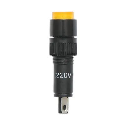Indicator semnalizare industrial LED galben 220V Ø 8mm Breckner Germany