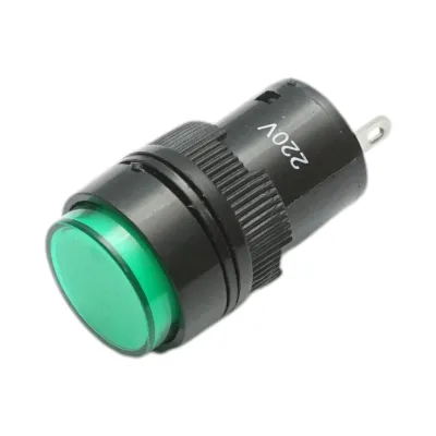 Indicator semnalizare industrial LED verde 220V Ø 16mm Breckner Germany - imagine 2