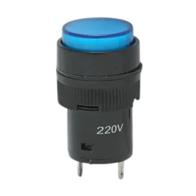Indicator semnalizare industrial LED albastru 220V Ø 16mm Breckner Germany