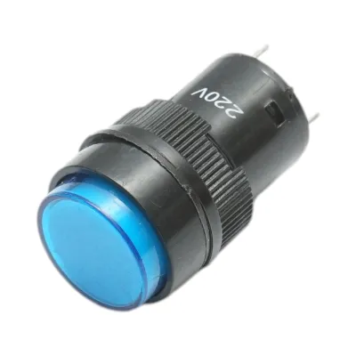 Indicator semnalizare industrial LED albastru 220V Ø 16mm Breckner Germany - imagine 2