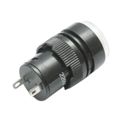 Indicator semnalizare industrial LED alb 220V Ø 16mm Breckner Germany - imagine 3