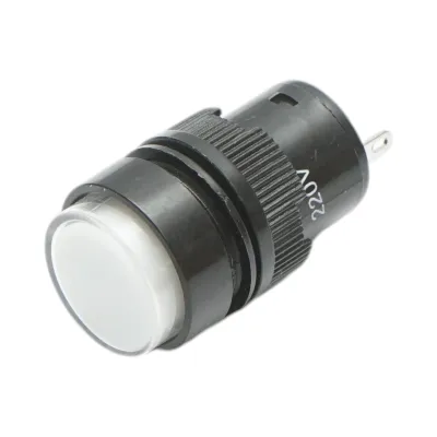 Indicator semnalizare industrial LED alb 220V Ø 16mm Breckner Germany - imagine 2