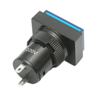 Indicator semnalizare industrial LED albastru 220V Ø 16mm patrat Breckner Germany - imagine 3