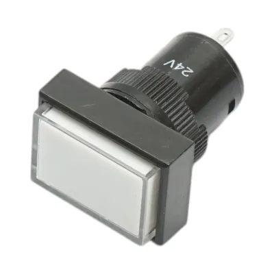Indicator semnalizare industrial LED alb 24V Ø 16mm patrat Breckner Germany - imagine 2