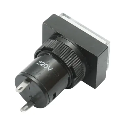 Indicator semnalizare industrial LED alb 220V Ø 16mm patrat Breckner Germany - imagine 3
