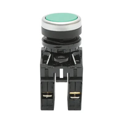 Buton comanda cu revenire verde 1NO+1NC, 10A/600V AC, 1A/250V DC LA42 Breckner Germany - imagine 2