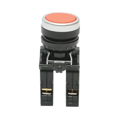 Buton comanda cu revenire rosu 1NO+1NC, 10A/600V AC, 1A/250V DC LA42 Breckner Germany - imagine 2