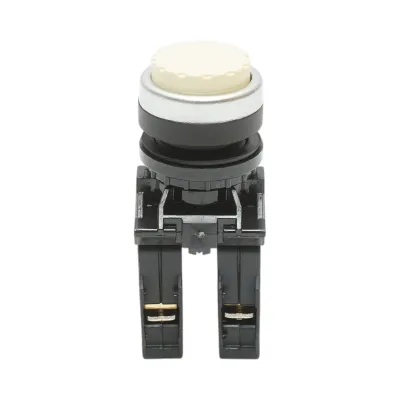 Buton comanda convex cu revenire alb 1NO+1NC, 10A/600V AC, 1A/250V DC LA42 Breckner Germany - imagine 2
