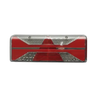 Lampa stop spate dreapta LED camion 24V, 7 pini ASS2.1 E-mark cu iluminare numar 400x153x88mm