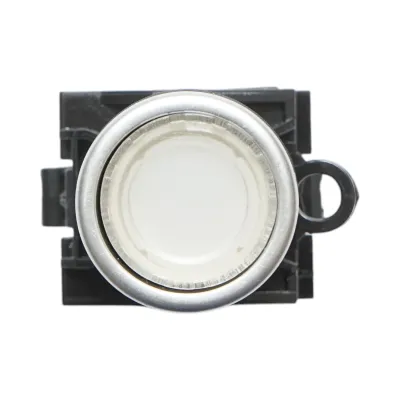 Buton comanda iluminat LED 220V AC alb cu revenire 1NO+1NC, 10A/600V AC, 1A/250V DC LA42 Breckner Germany - imagine 3