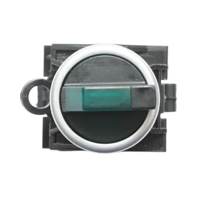 Buton selector iluminat 24V AC/DC LED verde cu 2 pozitii 1NO+1NC, 10A/600V AC, 1A/250V DC LA42 Breckner Germany - imagine 3