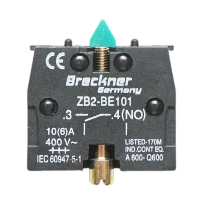 Bloc contact auxiliar 1NO, 400V/10A 22mm LAY5 Breckner Germany