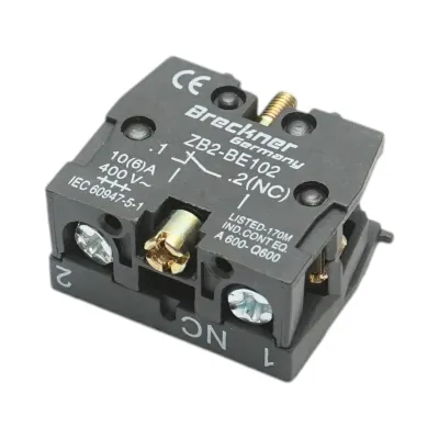 Bloc contact auxiliar 1NC, 400V/10A 22mm LAY5 Breckner Germany - imagine 2
