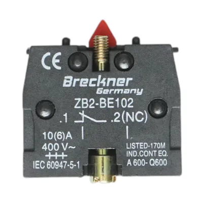 Bloc contact auxiliar 1NC, 400V/10A 22mm LAY5 Breckner Germany