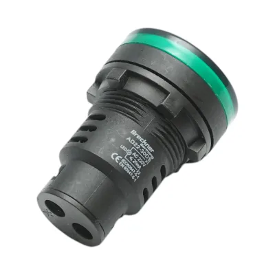 Indicator semnalizare LED verde 220V AC 30mm Breckner Germany - imagine 3