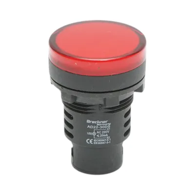 Indicator semnalizare LED rosu 220V AC 30mmBreckner Germany