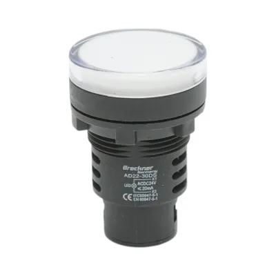 Indicator semnalizare LED alb 24V AC/DC 30mm Breckner Germany